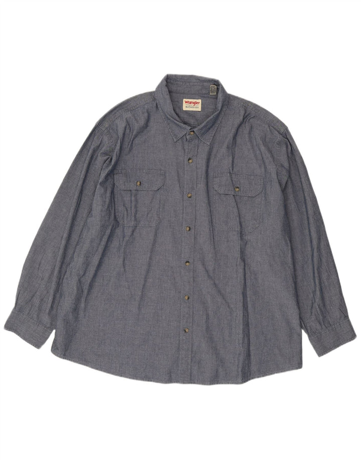 Cămașă pentru bărbați WRANGLER 3XL bumbac bleumarin