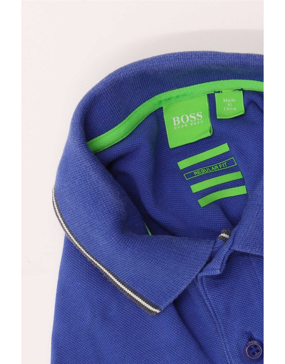 Cămașă polo Hugo Boss pentru bărbați, bumbac albastru mic