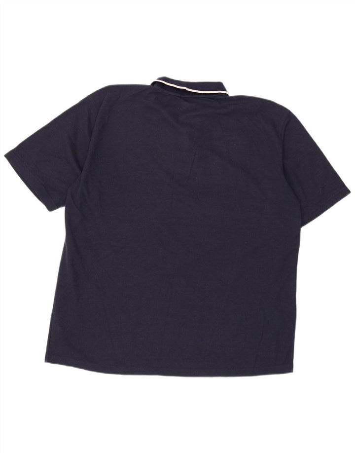 Cămașă polo pentru bărbați Umbro 2XL poliester bleumarin