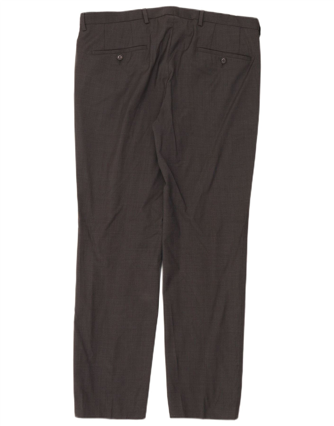 Pantaloni de costum drepți pentru bărbați Hugo Boss IT 48 Medium W34 L30 Gri Vichy
