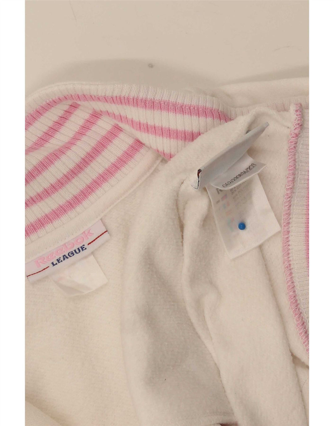 Jachetă de trening supradimensionată pentru femei Reebok UK 10 Small White Striped