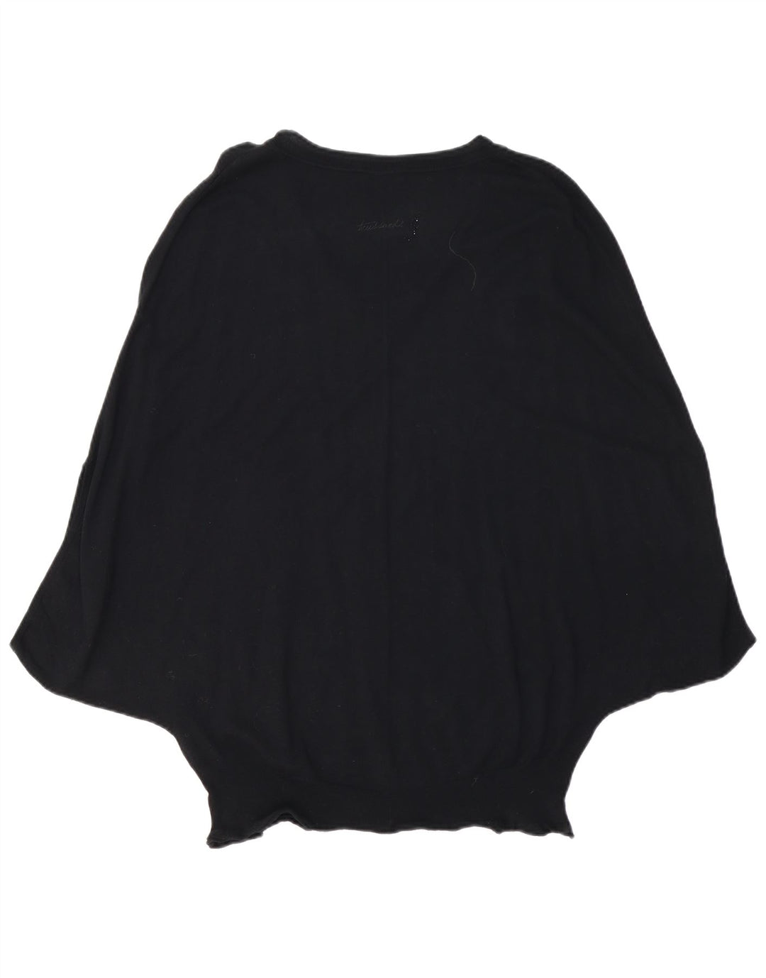Pulover poncho TRUSSARDI JEANS pentru femei UK 14 Medium Black Viscose