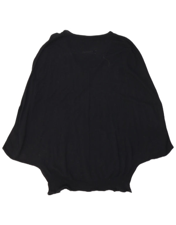 Pulover poncho TRUSSARDI JEANS pentru femei UK 14 Medium Black Viscose