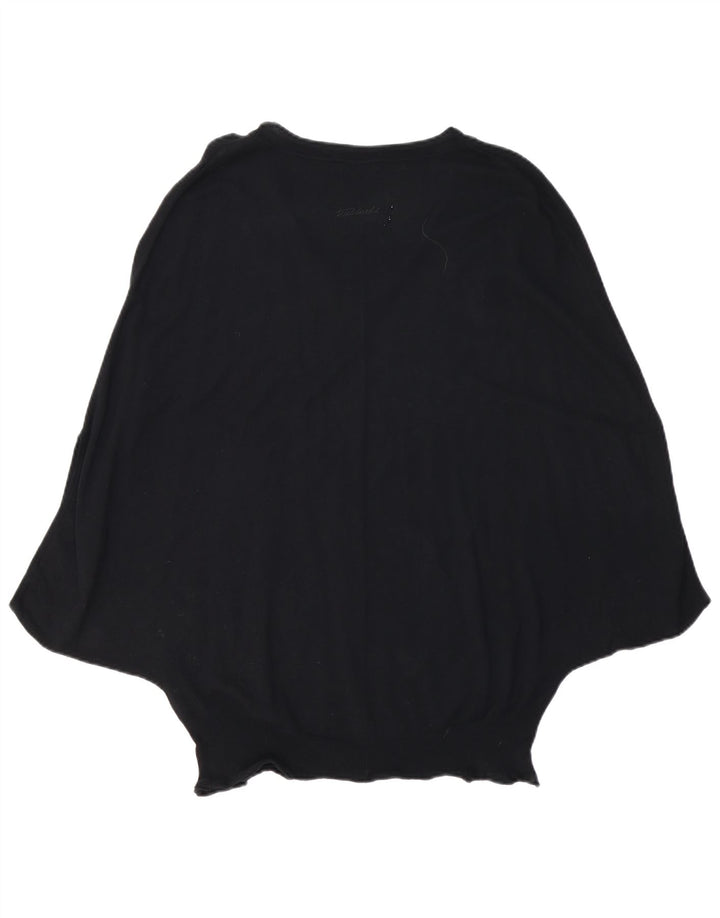 Pulover poncho TRUSSARDI JEANS pentru femei UK 14 Medium Black Viscose
