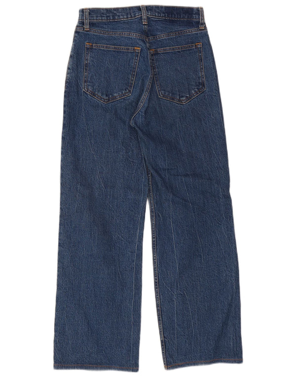 Abercrombie & Fitch Blugi largi pentru femei cu talie înaltă SUA 2 XS W26 L27 Albastru anii 90
