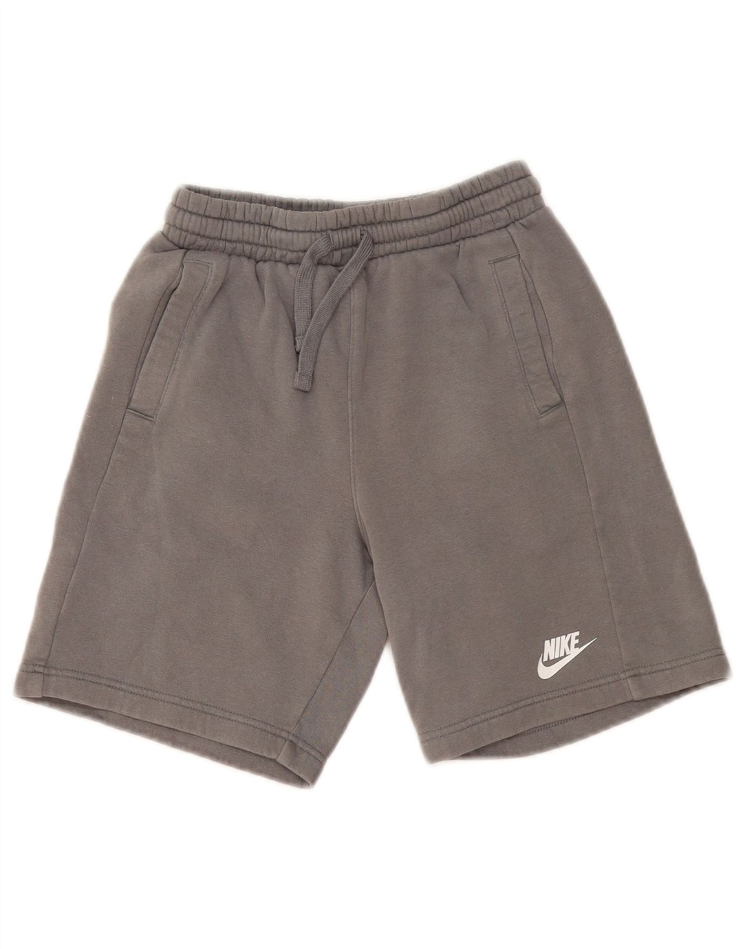 Pantaloni scurți sport pentru băieți NIKE 10-11 ani, bumbac gri