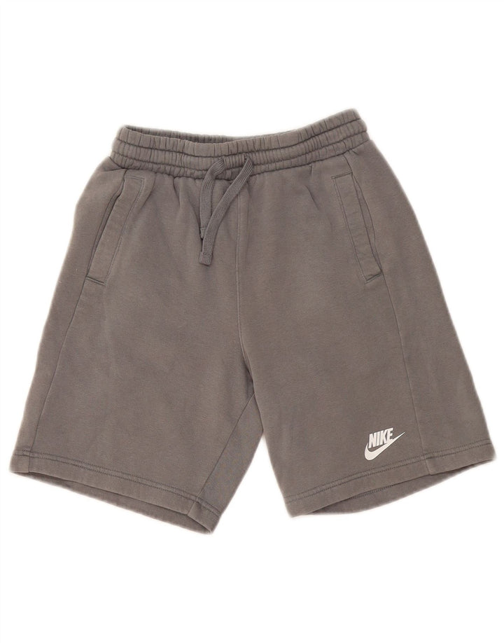 Pantaloni scurți sport pentru băieți NIKE 10-11 ani, bumbac gri