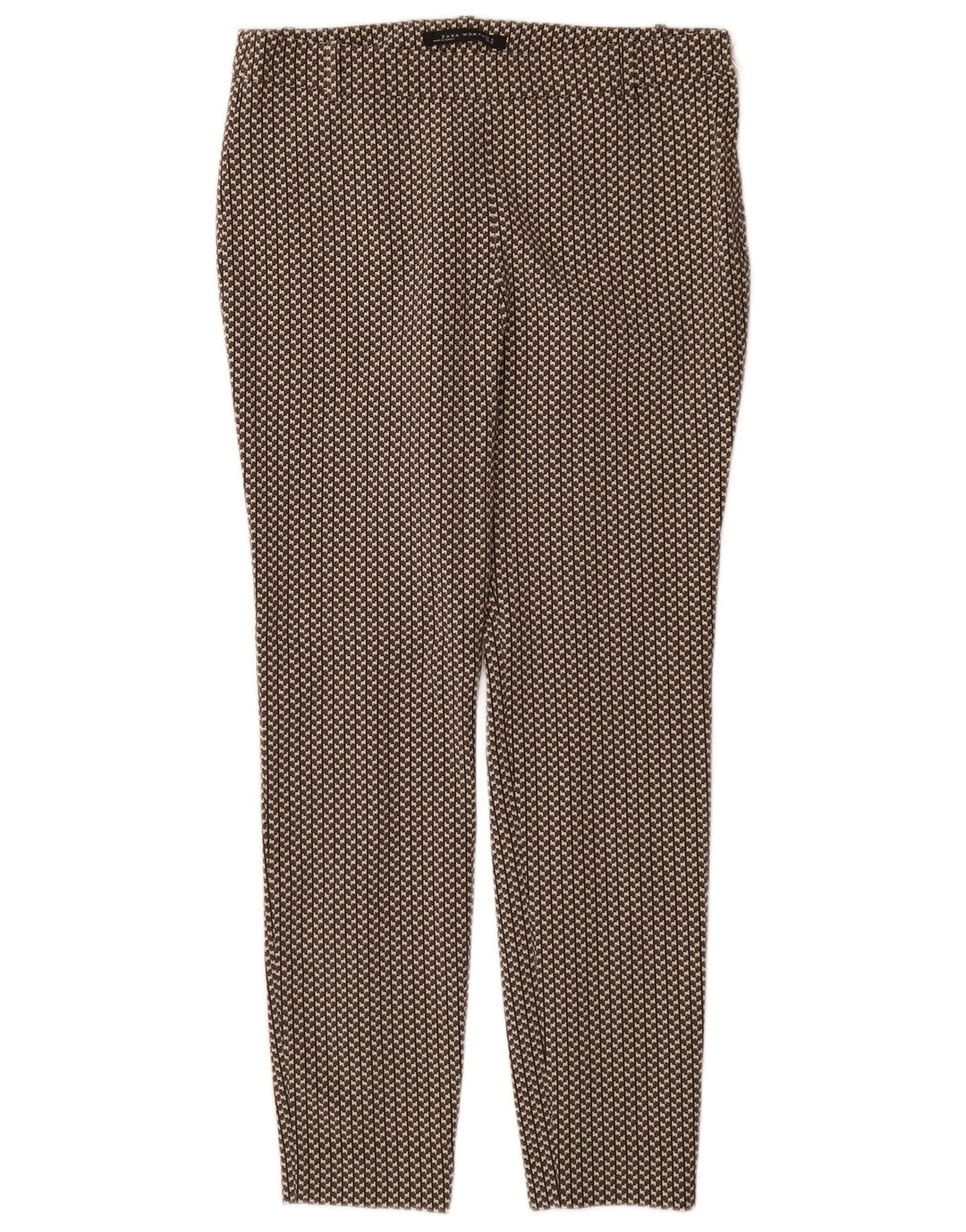 Pantaloni casual slim pentru femei Zara Mediu L28 L29 Gri Poliester geometric