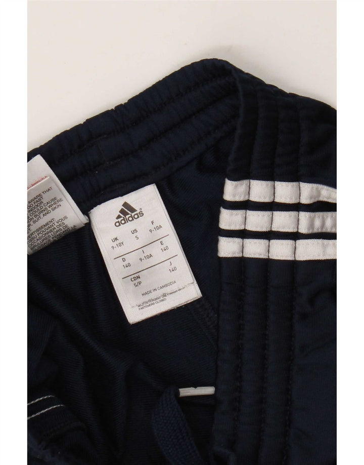 Pantaloni de trening Adidas pentru băieți 9-10 ani poliester bleumarin
