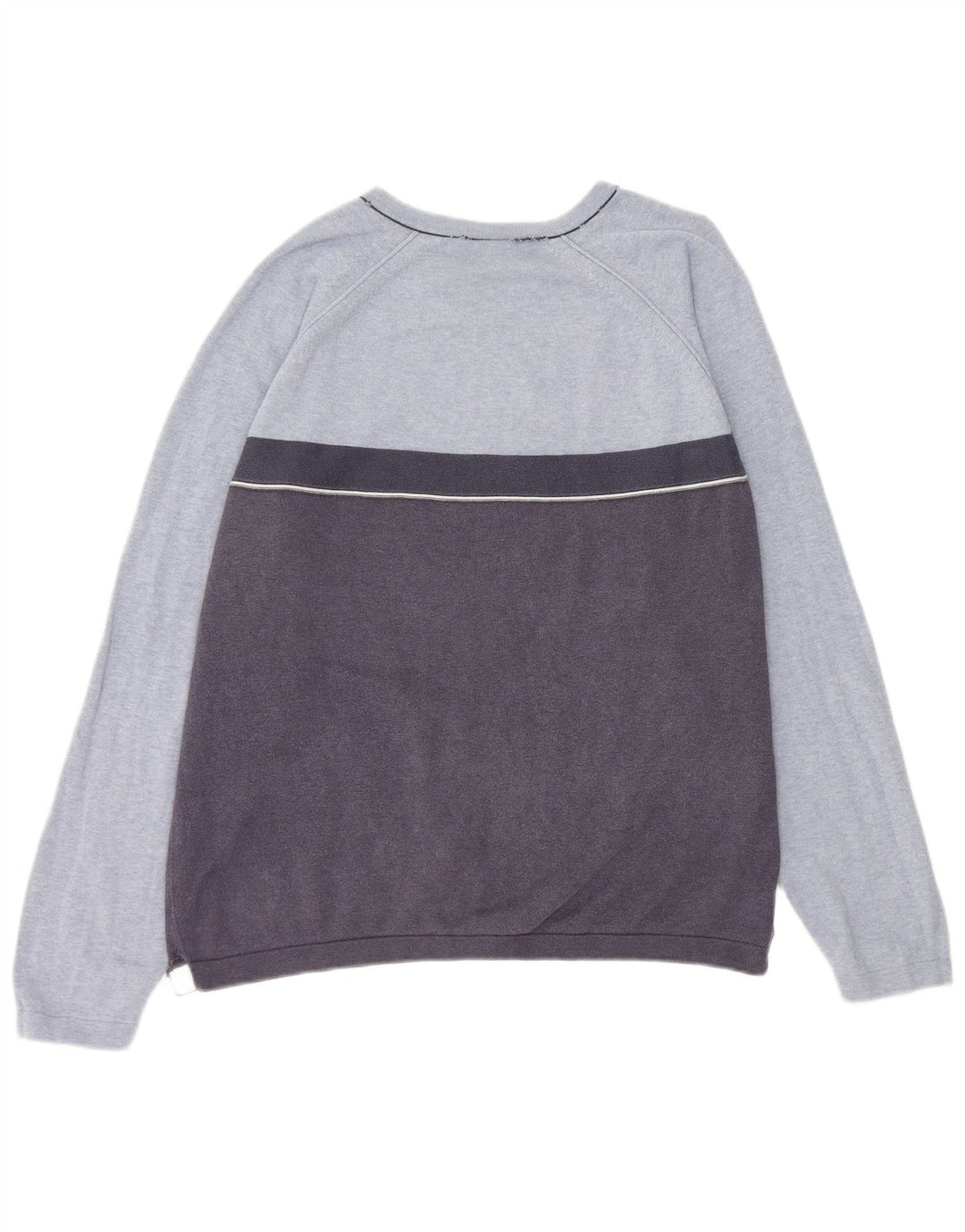 Pulover pentru bărbați Gap cu decolteu în V, bumbac colorblock albastru mediu