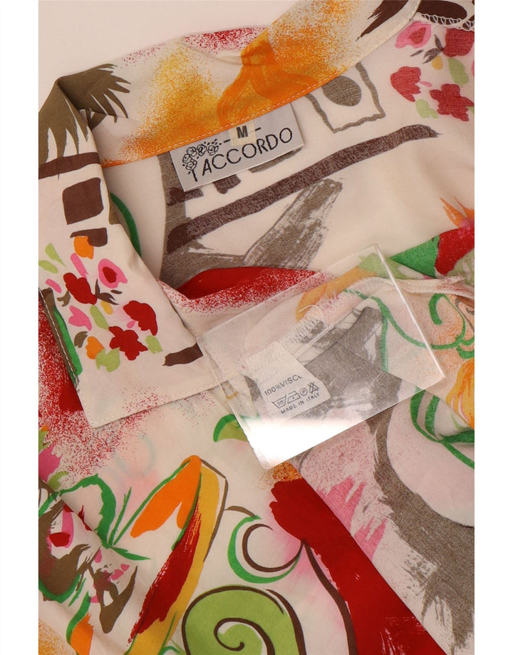 Cămașă cu mânecă scurtă ACCORDO pentru femei UK 14 Medium Multicolor Floral