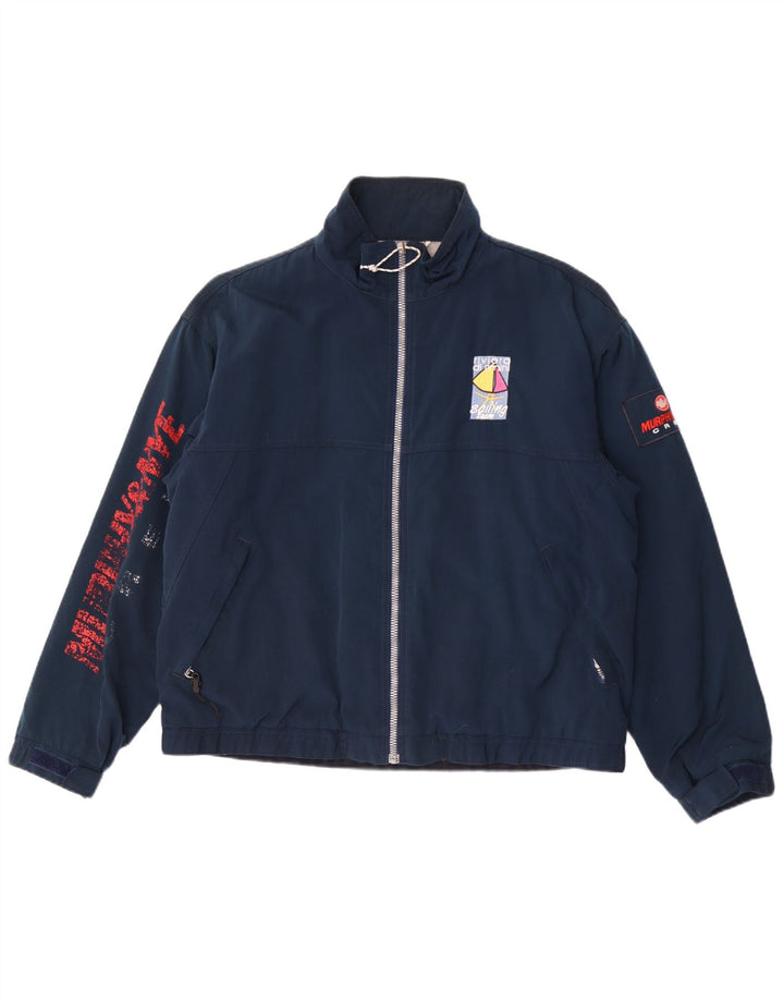 MURPHY & NYE Jachetă Bomber cu grafică pentru bărbați UK 40 Poliester mare bleumarin