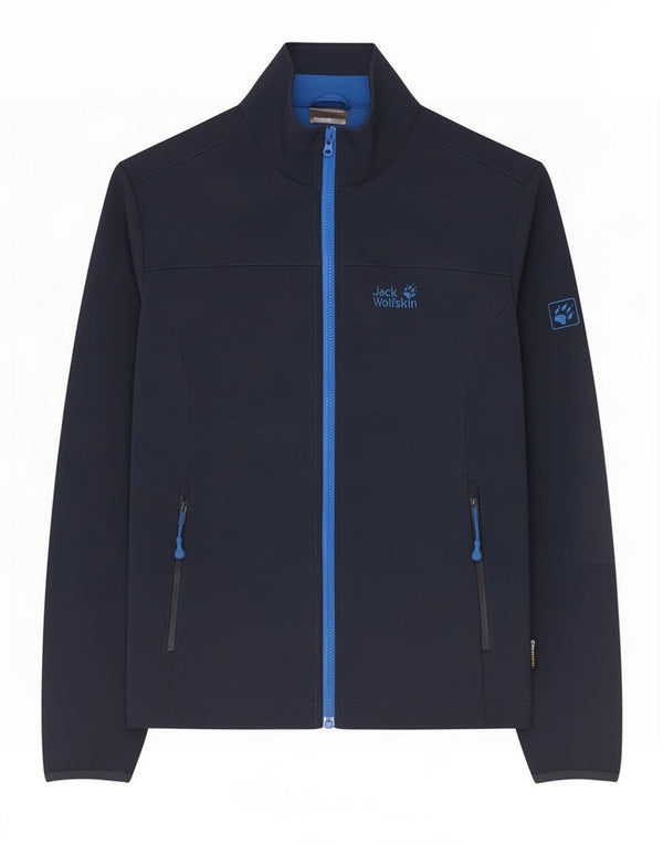 Jack Wolfskin Mens Tracksuit Top Jacket UK 36/38 Medium Navy Blue Polyester