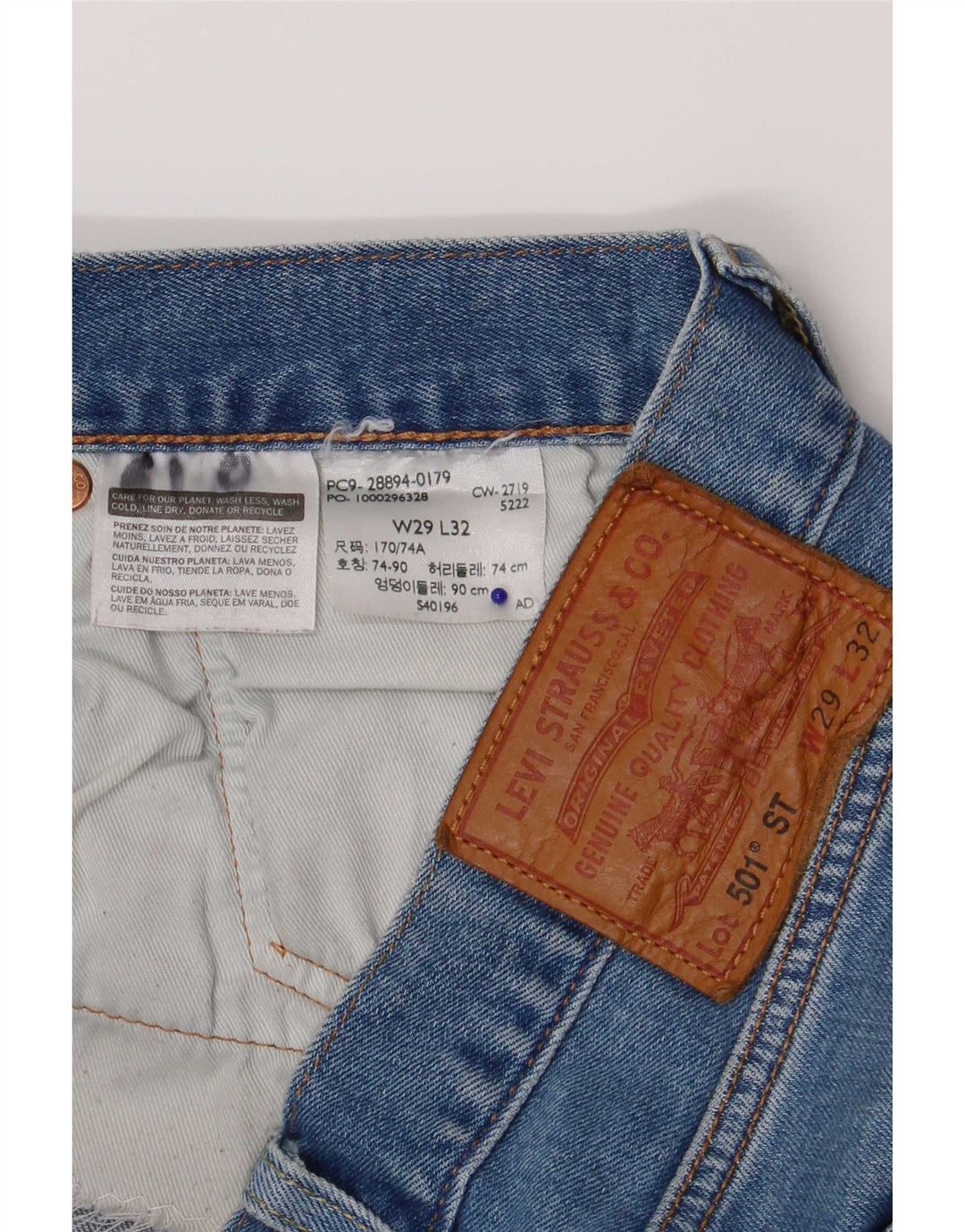 Blugi drepti 501 pentru femei Levi's W29 L32 albastru
