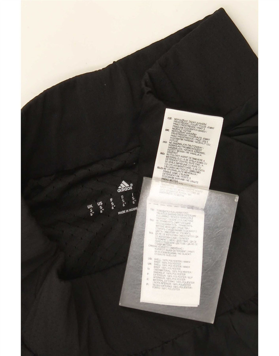 Pantaloni scurți sport Adidas pentru femei UK 10 Small Negru Poliester