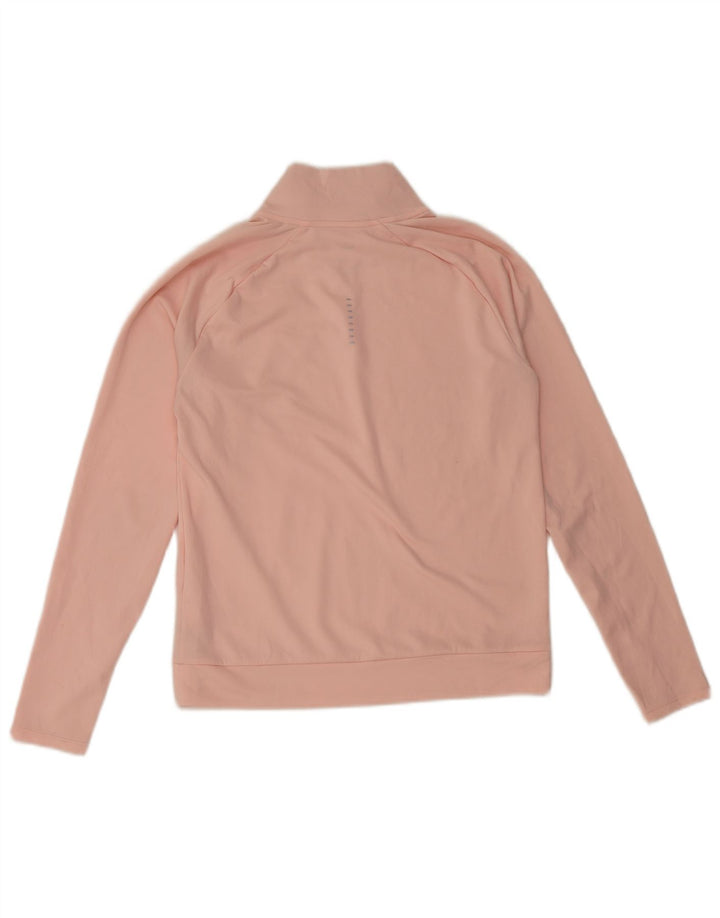 Top de trening Nike pentru femei, supradimensionat, cu grafic, cu fermoar, cu gât, roz