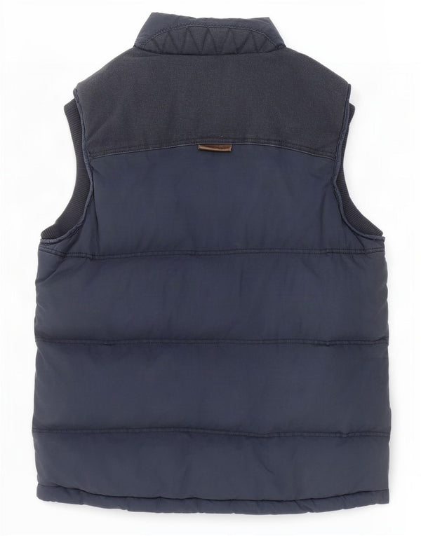 Fat Face Mens Padded Gilet UK 38 Medium Navy Blue Cotton