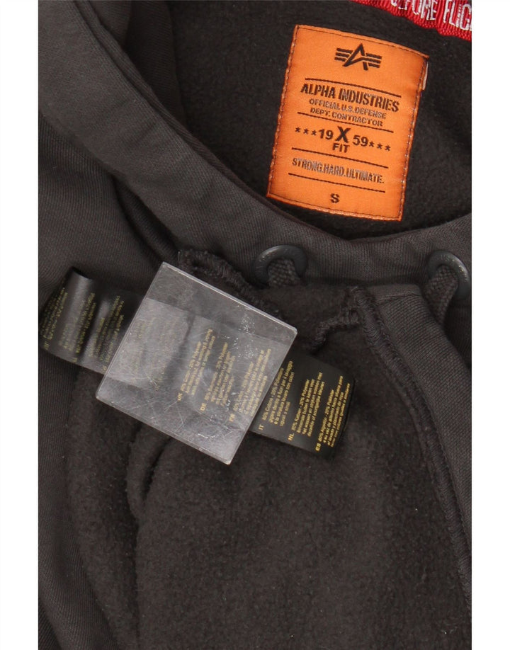 Jumper Alpha Industries pentru femei Crop Oversized Hoodie UK 10 Small Gri