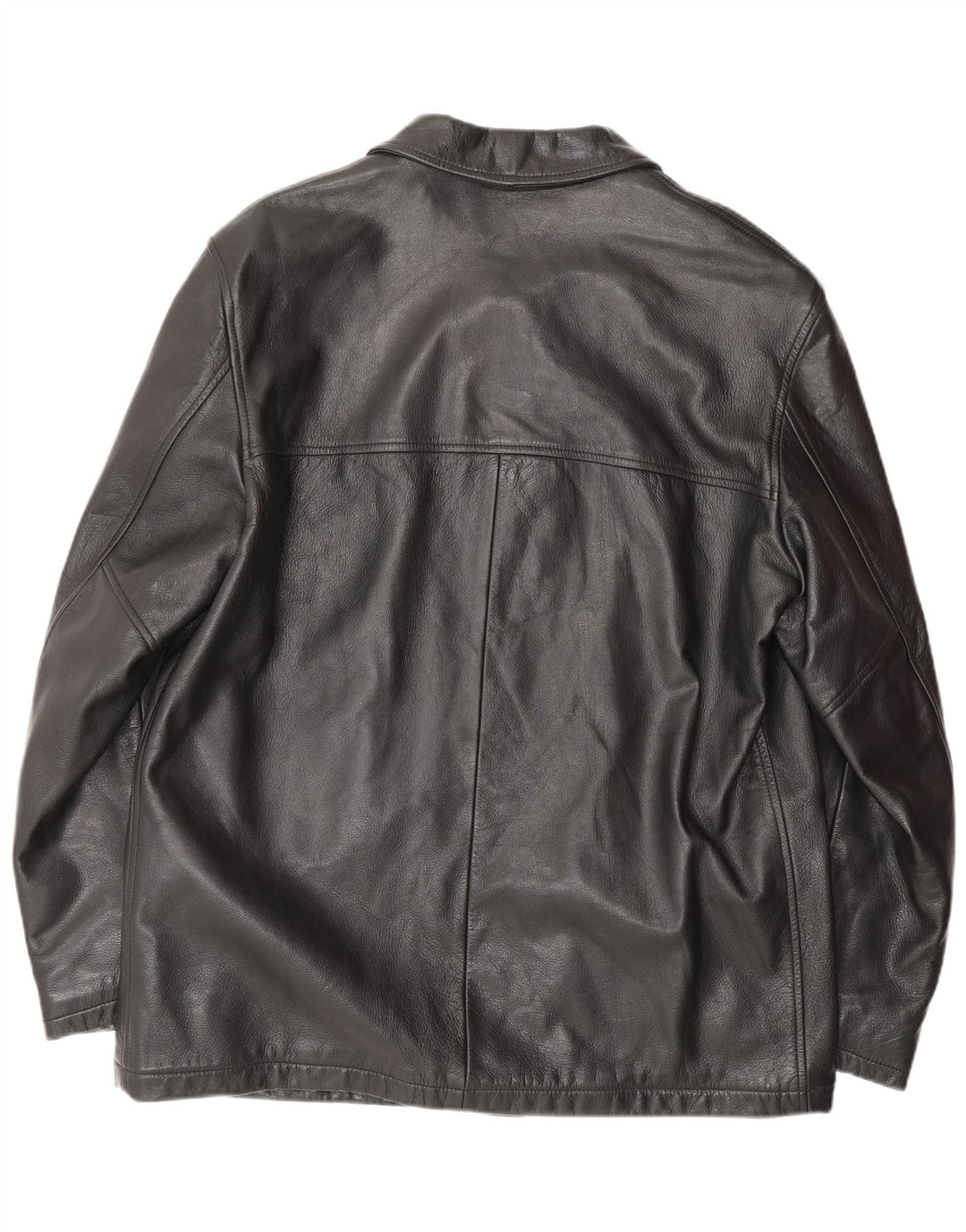 Jachetă de piele pentru bărbați STEWART UK 44 2XL Neagră din piele clasică