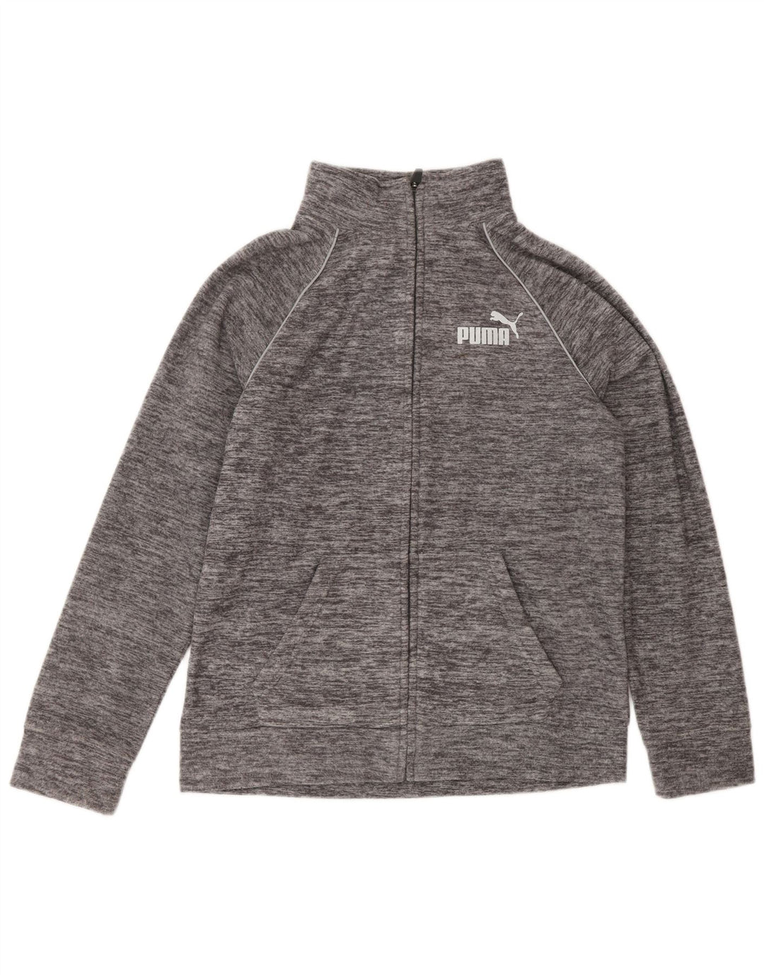 Jachetă fleece PUMA pentru băieți, 14-15 ani, mare, gri poliester cu pete