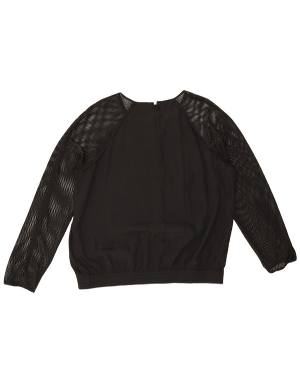 Bluză transparentă cu mânecă lungă pentru femei Michael Kors, UK 18 XL, negru