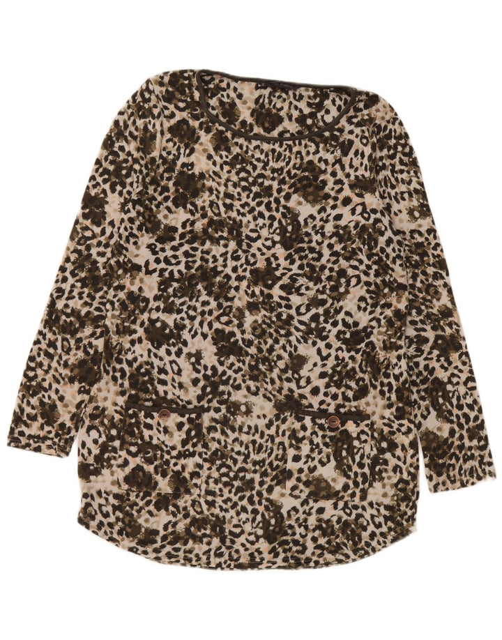 Top cu tunică pentru femei Marks & Spencer UK 12 Medium Kaki Animal Print