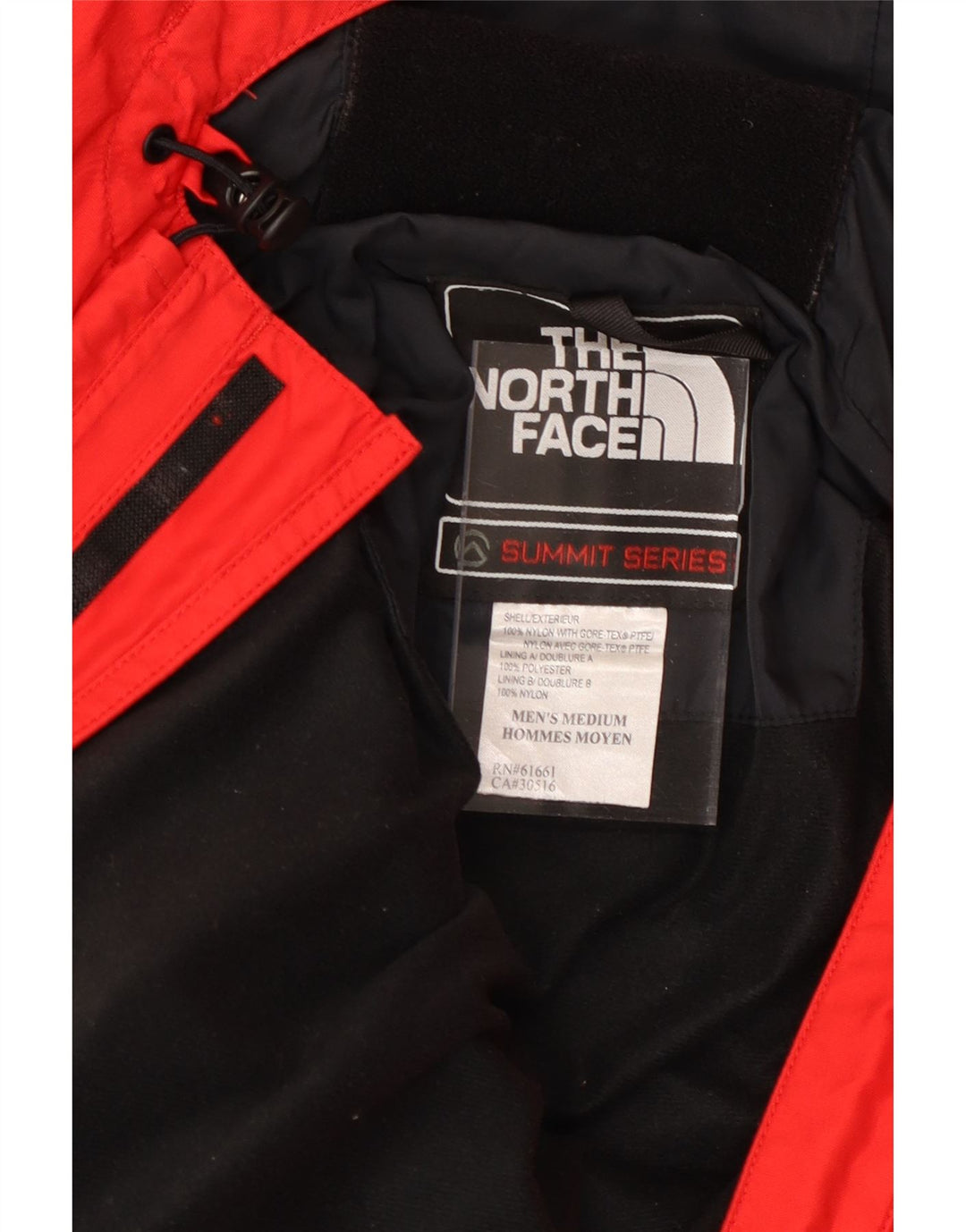 The NORTH FACE Jachetă Windbreaker pentru bărbați cu glugă UK 38 Medium Red Colorblock