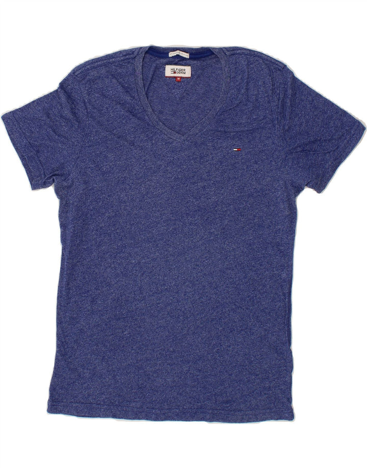 TOMMY HILFIGER Mens T-Shirt Top Medium Blue Flecked Cotton Vintage Tommy Hilfiger and Second-Hand Tommy Hilfiger from Messina Hembry 