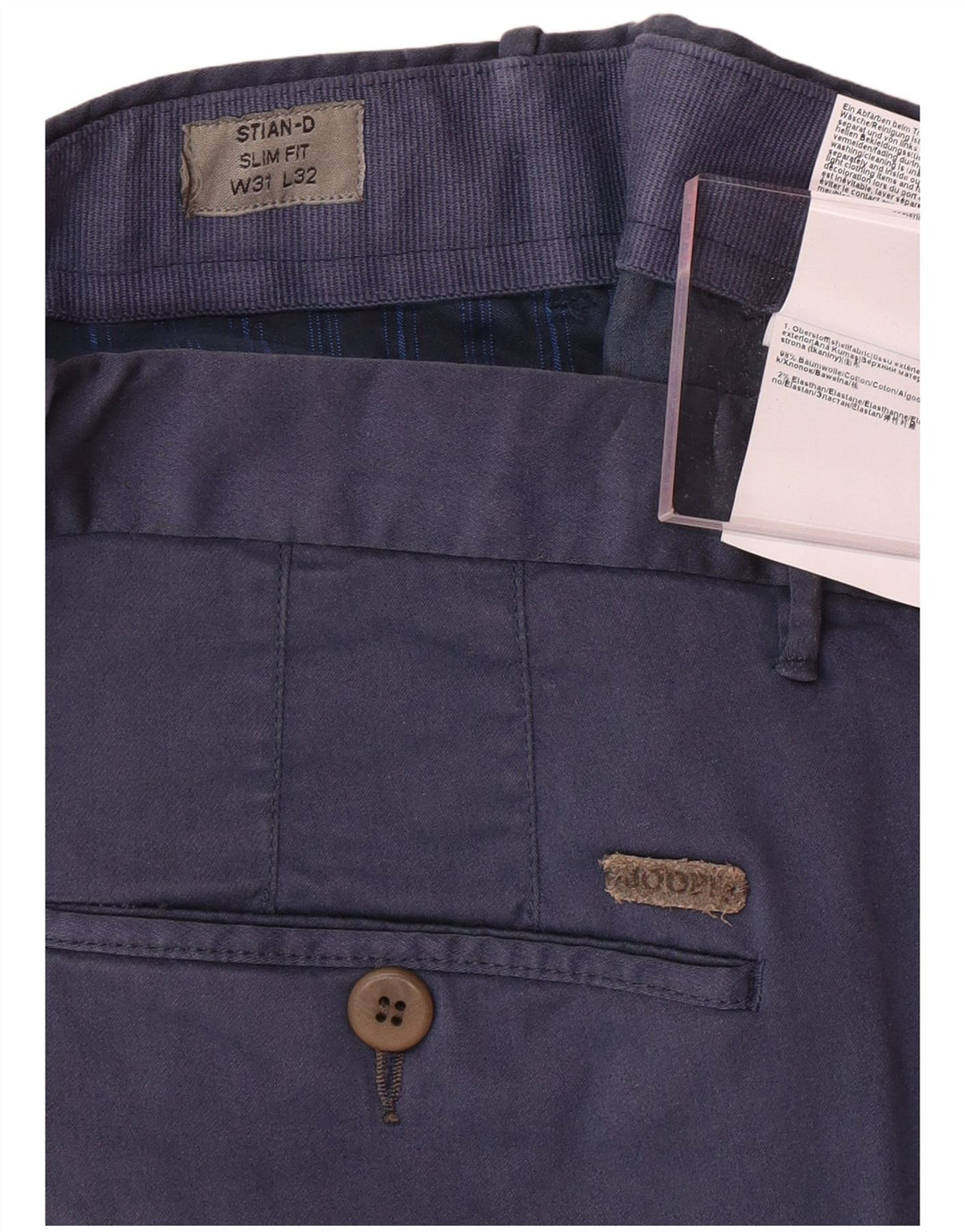 Pantaloni chino pentru bărbați JOOP Slim Fit L31 L32 Bumbac bleumarin