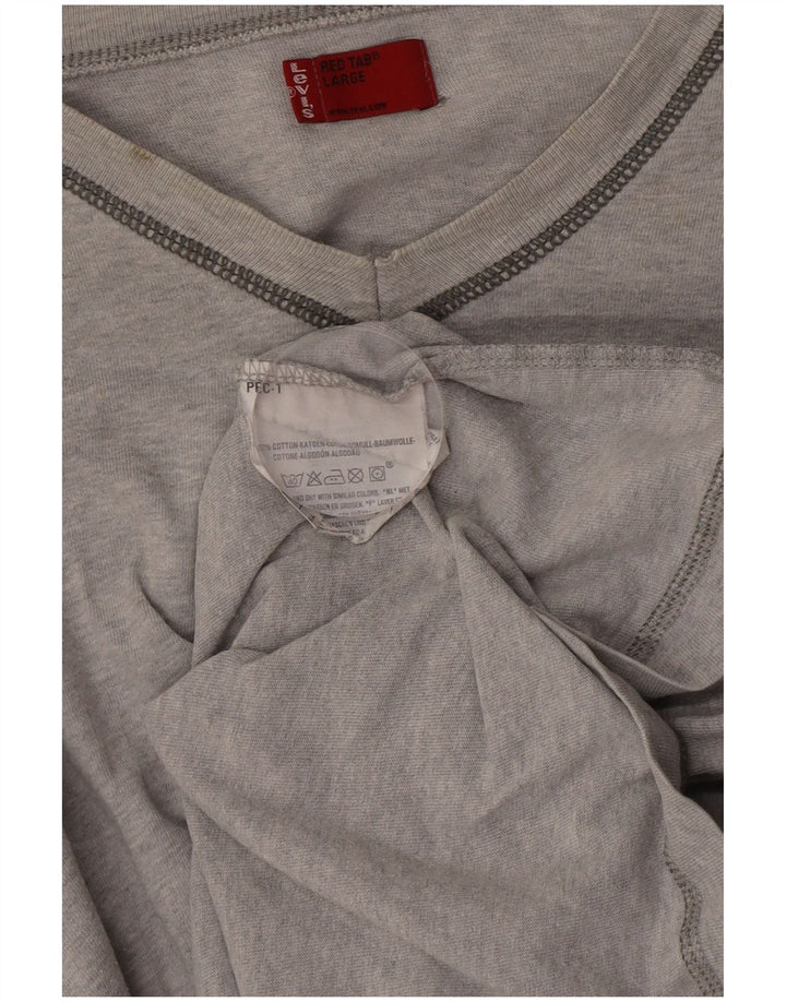 Top pentru bărbați Levi's cu mânecă lungă, mare, gri din bumbac
