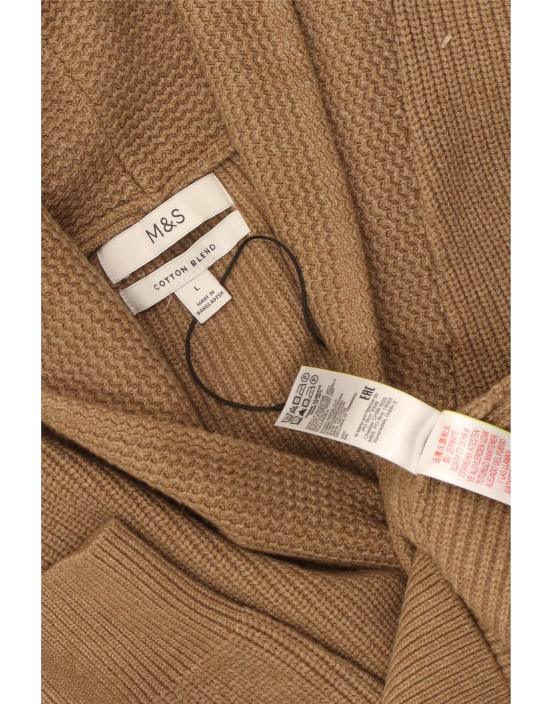 Pulover cardigan pentru bărbați Marks & Spencer, poliester maro mare