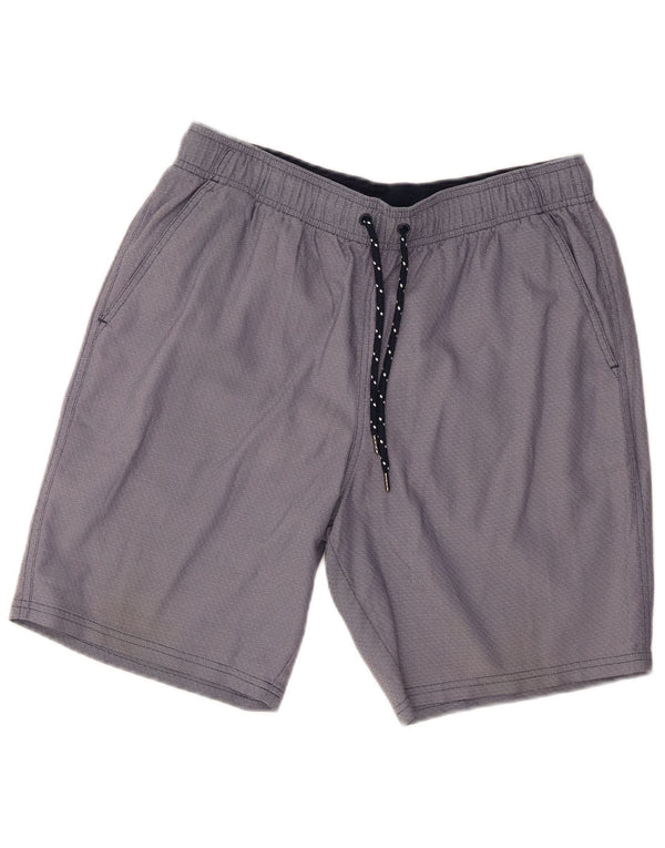 Pantaloni scurți sport pentru bărbați Marks & Spencer, bumbac geometric, albastru, mediu
