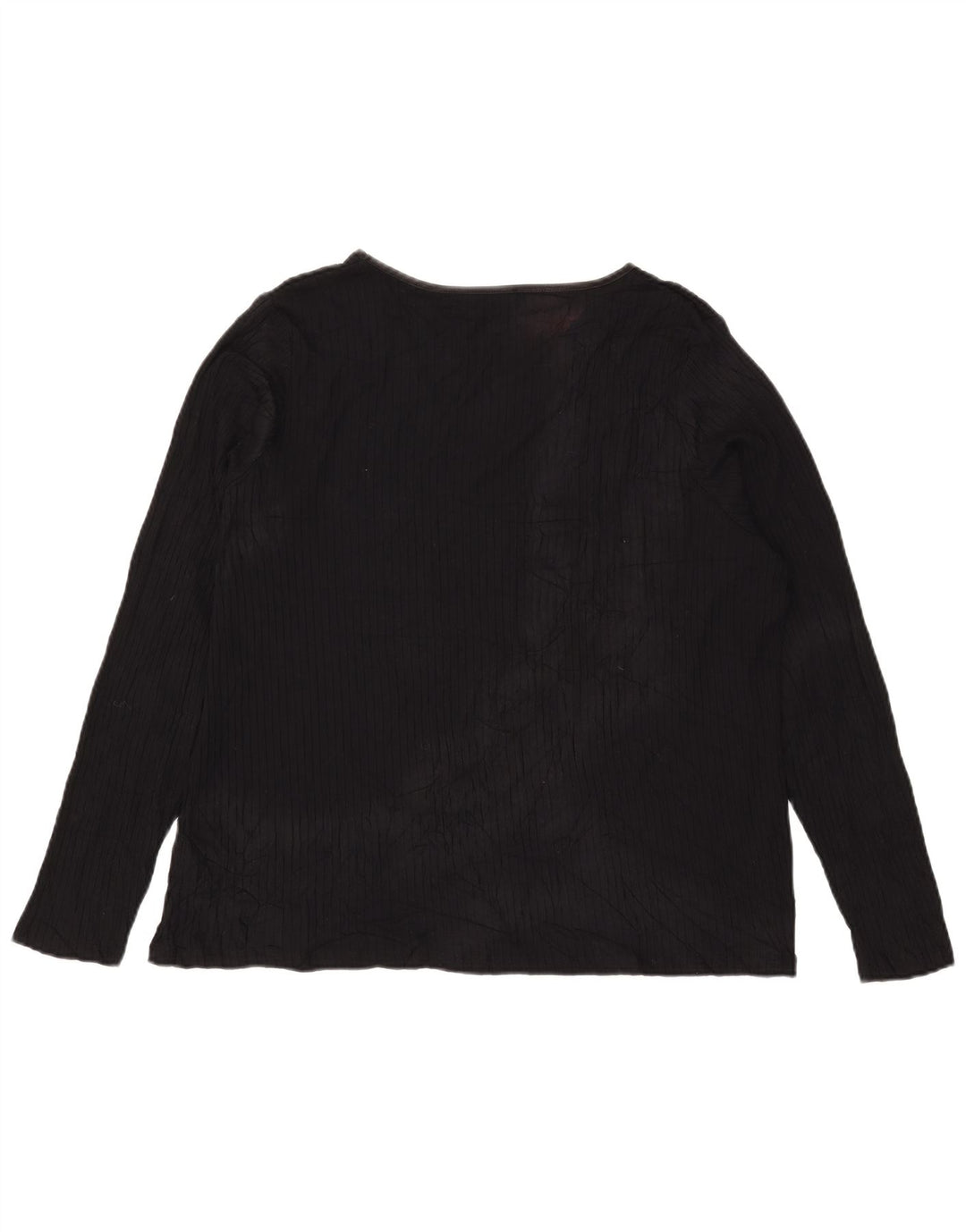 Marks & Spencer Top pentru femei cu mânecă lungă UK 24 4XL, viscoză neagră