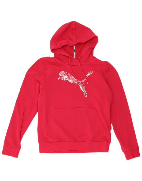 Pulover pentru femei Puma Graphic Hoodie UK 14 Medium Pink Bumbac