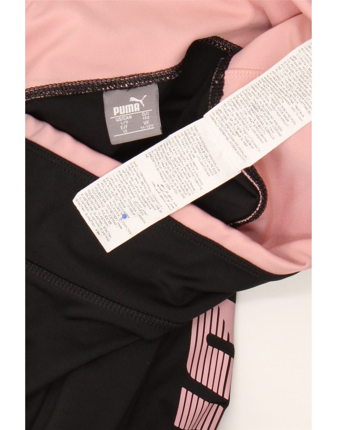 Leggings grafic Puma Fete 11-12 ani poliester negru