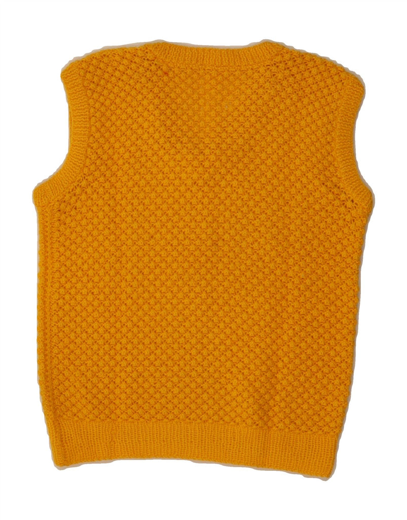 VINTAGE Womens Crop Vest Tank Top UK 12 Medium Yellow Vintage Vintage and Second-Hand Vintage from Messina Hembry 