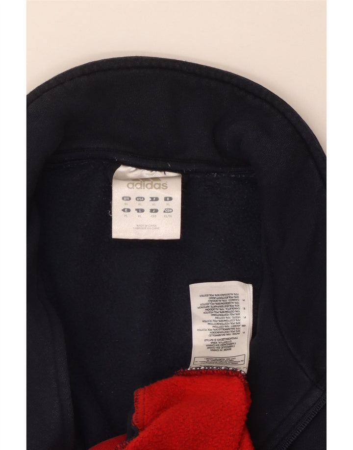 Jachetă de trening pentru bărbați Adidas, XL, albastru bleumarin, bumbac color bloc