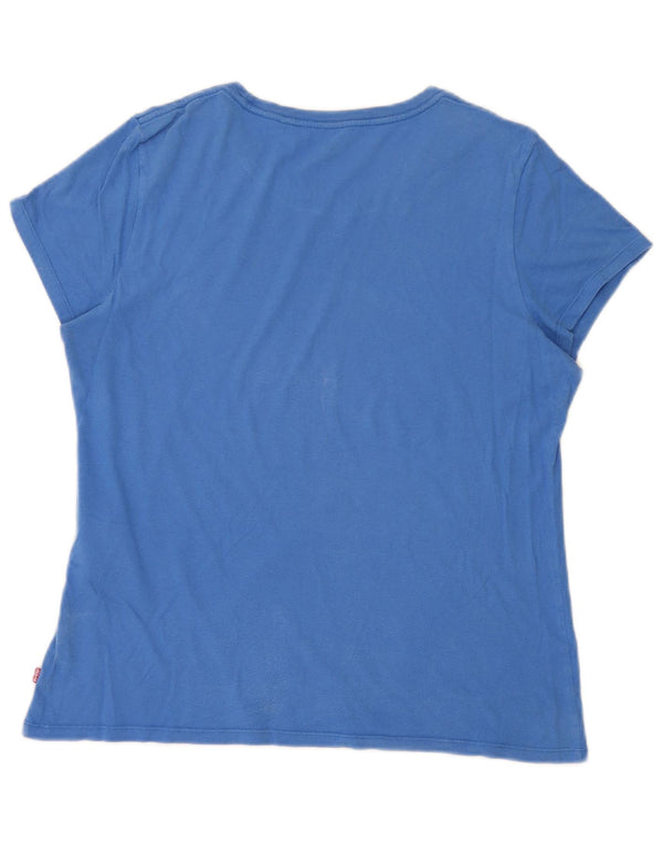 Tricou cu grafic Levi's pentru femei Top UK 18 XL Bumbac albastru