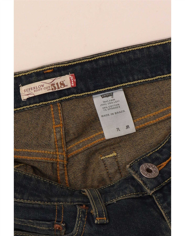 Blugi Levi's 518 Super Low Bootcut pentru femei US 7 Medium W30 L32 Bumbac albastru