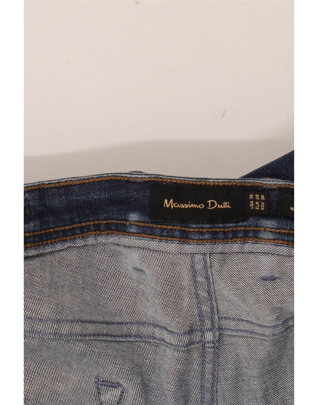 Blugi subțiri pentru bărbați MASSIMO DUTTI EU 48 XL W38 L32 Albastru