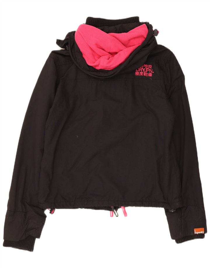 Jachetă Windbreaker cu grafică Superdry pentru femei UK 14 Medium Black