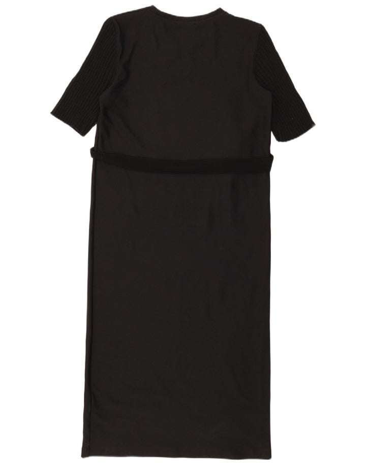 ZARA Womens Maxi Dress UK 14 Large Black Polyester