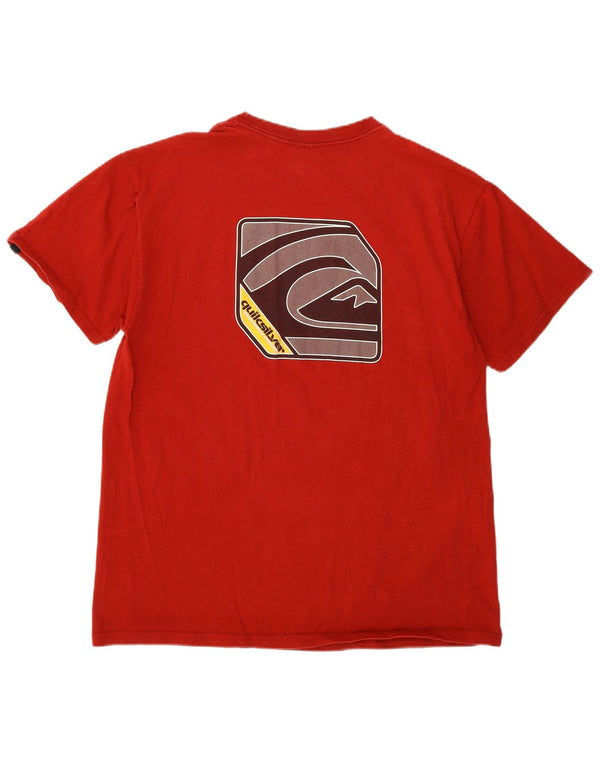 Tricou grafic Quiksilver pentru bărbați Top mare bumbac roșu