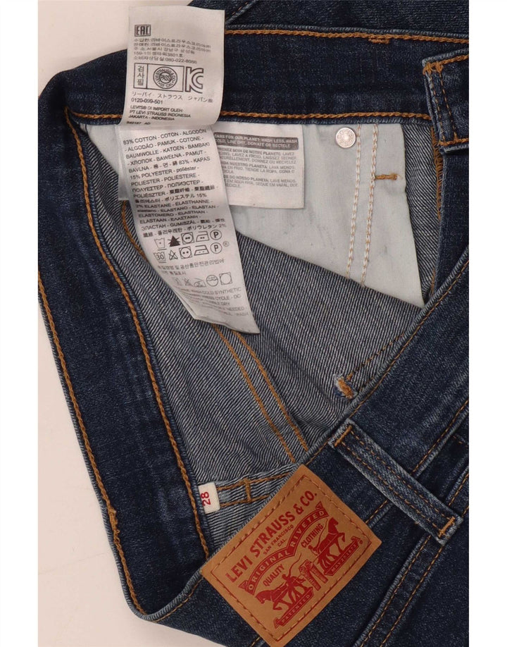 Pantaloni scurți din blugi Levi's W28, bumbac albastru mediu