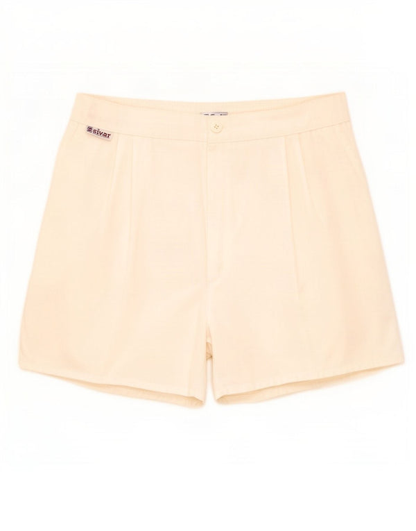 Pantaloni scurți chino cu talie înaltă Sivar pentru femei IT 50 XL W30 poliester alb