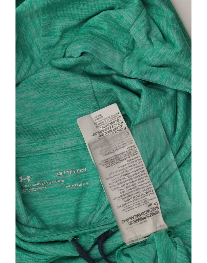 Under Armour pentru femei Heat Gear Top cu mânecă lungă UK 6 XS Poliester verde