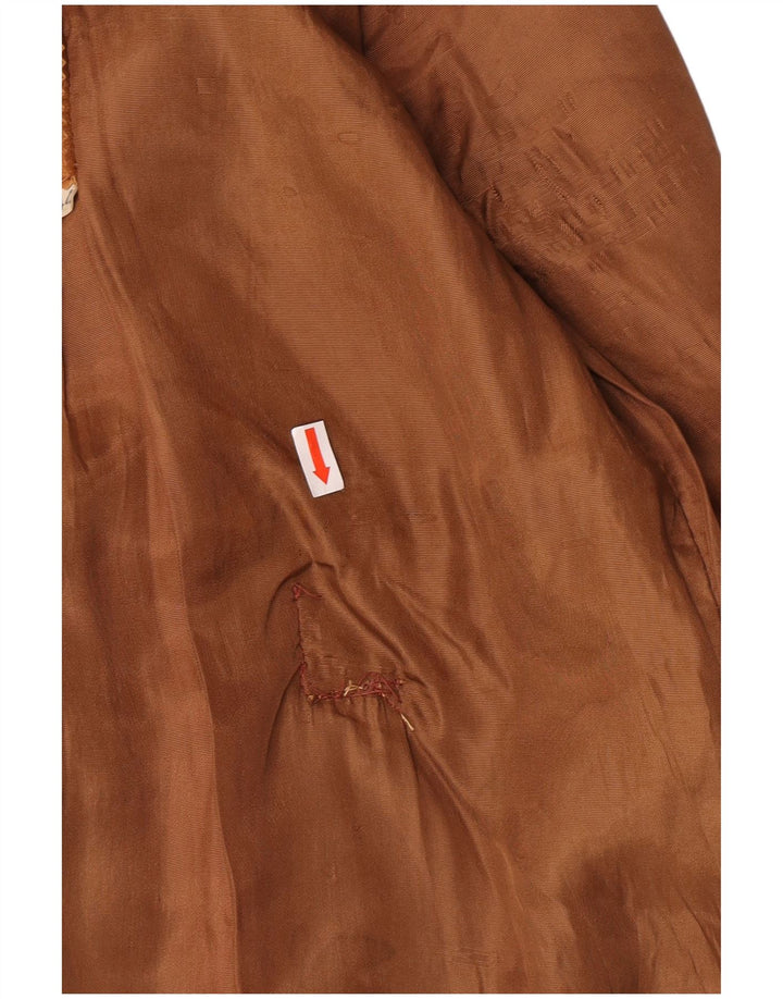 Geaca Bomber din piele intoarsa pentru barbati vintage IT 44 XS maro