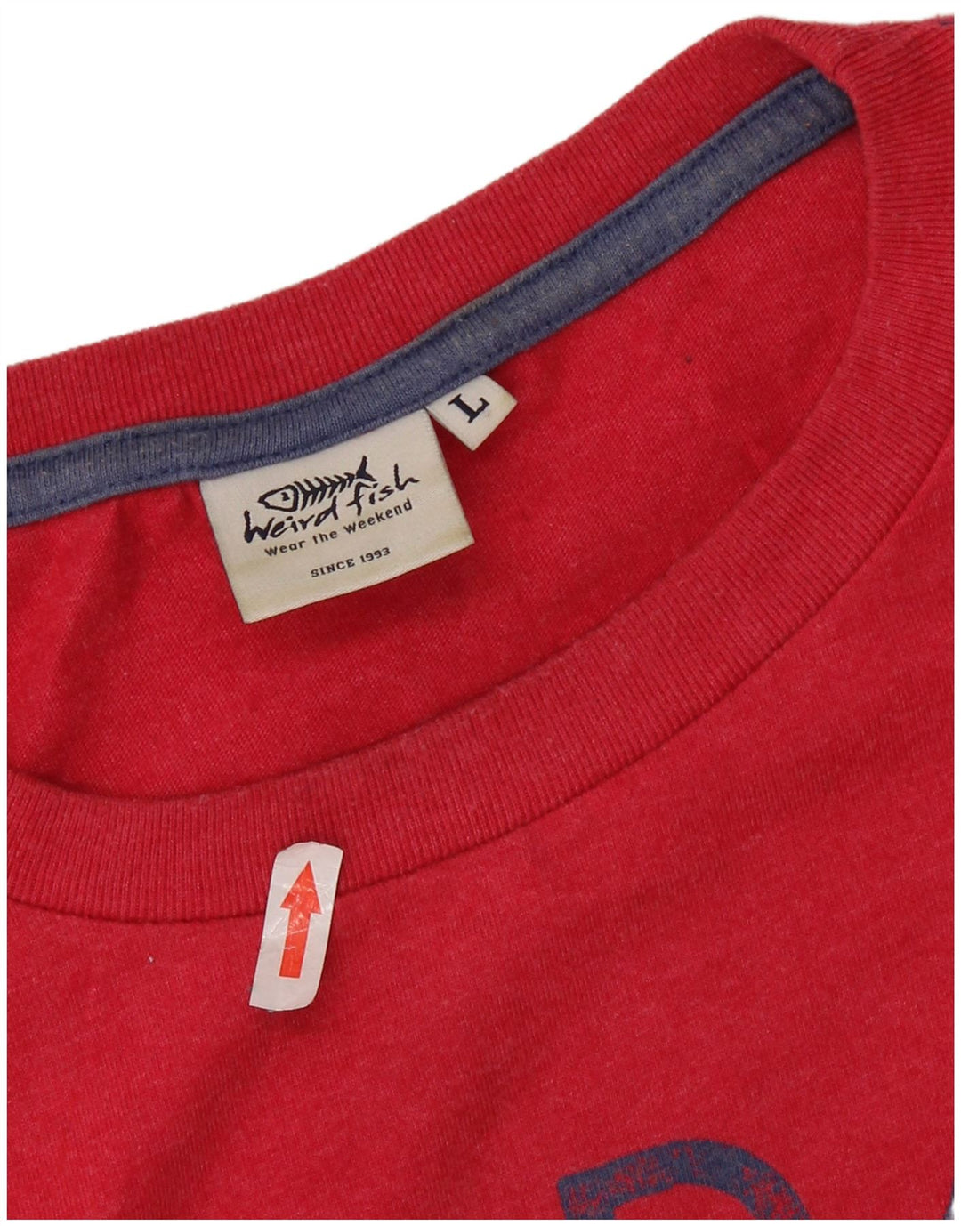 WEIRD FISH Tricou grafic pentru bărbați Top mare bumbac roșu