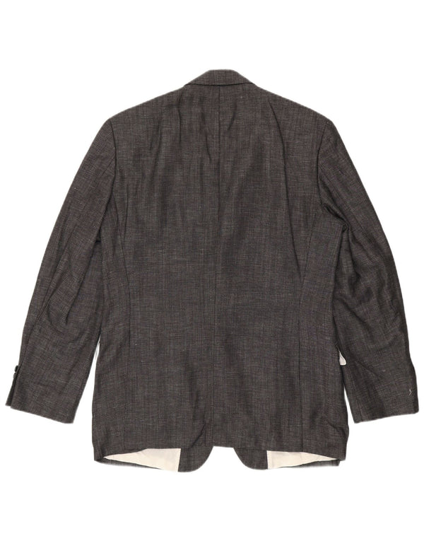 Blazer pentru bărbați Hugo Boss cu 2 nasturi EU 50 Lână virgină mare, gri