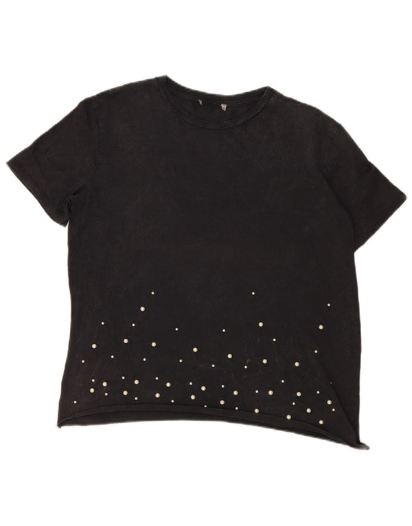 Tricou Vintage pentru femei Top UK 14 Large Negru